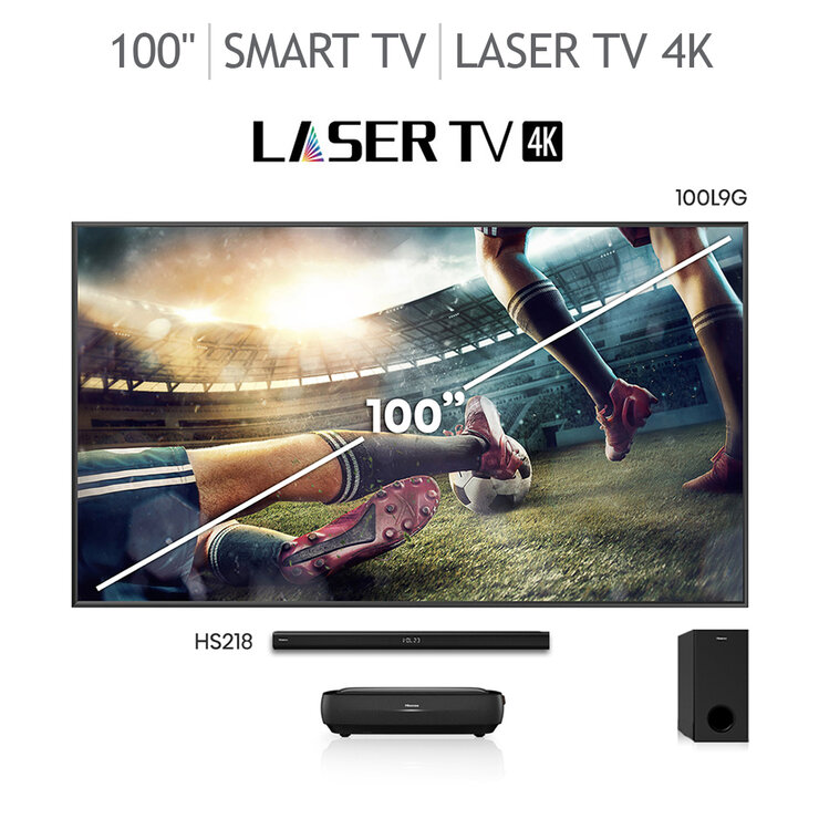 Hisense Laser TV 100" + Barra de Sonido 2.1 Canales — Imagen 1 de 4