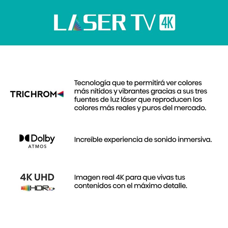 Hisense Laser TV 100" + Barra de Sonido 2.1 Canales — Imagen 3 de 4