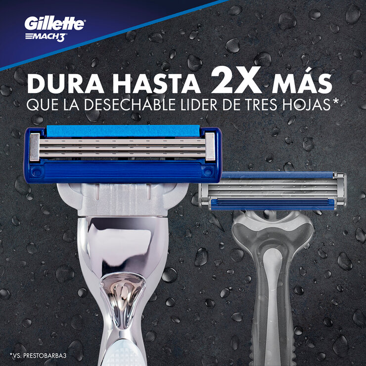 Gillette  Mach3 Turbo  Cartuchos para Afeitar 20 pzas — Imagen 3 de 4