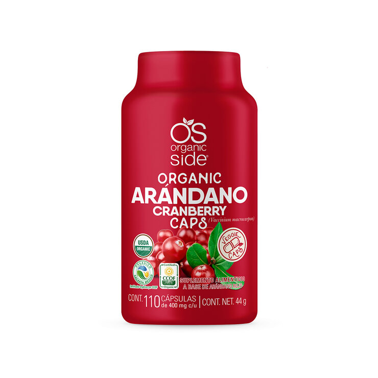 Organic Side Arándano Cranberry 110 cápsulas Vegetales — Imagen 1 de 3