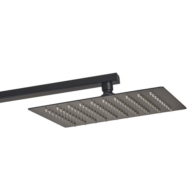 Rubinett, Regadera Cuadrada tipo Lluvia - Negro Mate — Imagen 1 de 4