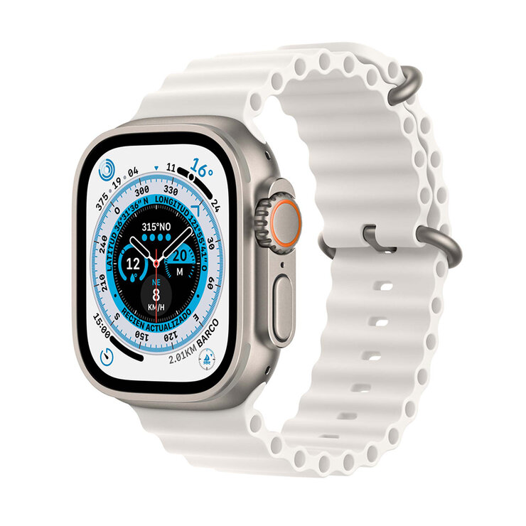Apple Watch Ultra (GPS + Celular) Caja de titanio 49 mm con correa Ocean Blanco — Imagen 1 de 4