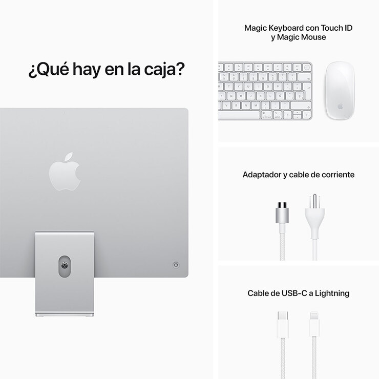  Apple iMac 24" Chip M1 256GB Retina 4.5K Plata — Imagen 4 de 4