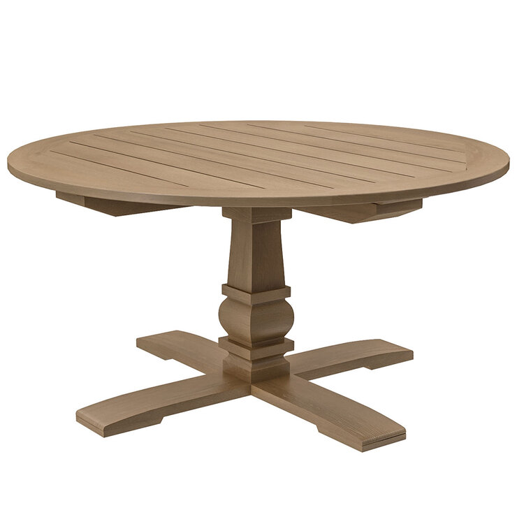 Ivena Comedor Providence Redondo de Teca para Jardín de 7 Piezas — Imagen 2 de 4