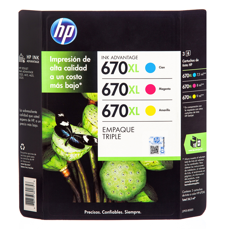 HP670 XL Cartucho de Tinta 3 Colores — Imagen 1 de 2