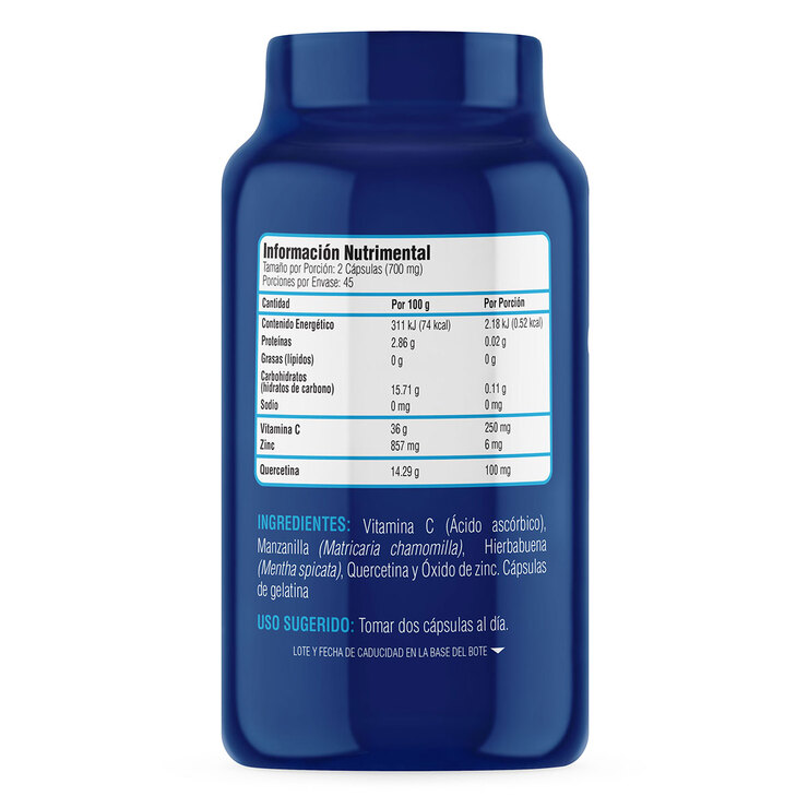 GreenSide Quercetina Vitamina C + Zinc 90 Cápsulas — Imagen 2 de 3