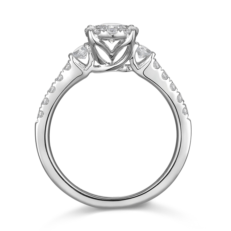 Anillo de Boda, 0.91ctw Diamantes, Oro Blanco 14kt — Imagen 3 de 4