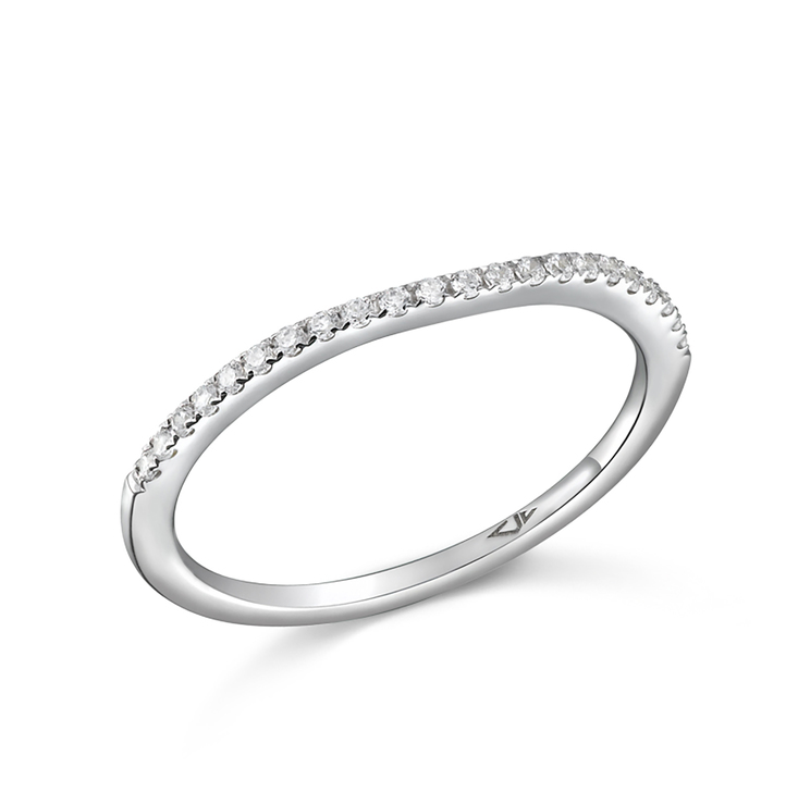 Anillo de Boda, 0.91ctw Diamantes, Oro Blanco 14kt — Imagen 4 de 4