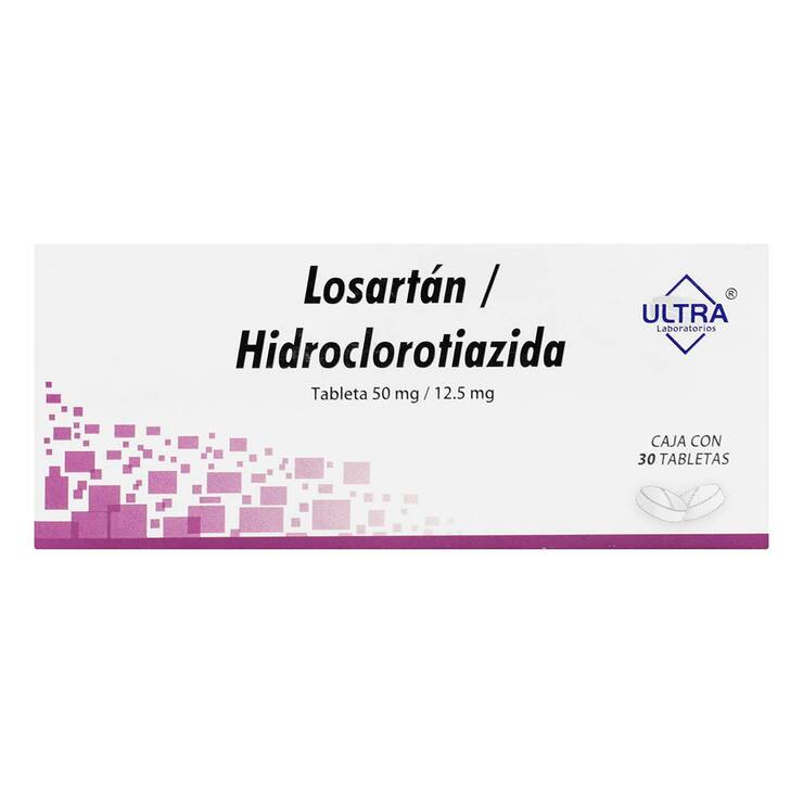 Losartán / Hidroclorotiazida 50mg /12.5mg 30 Tabletas — Imagen 2 de 2