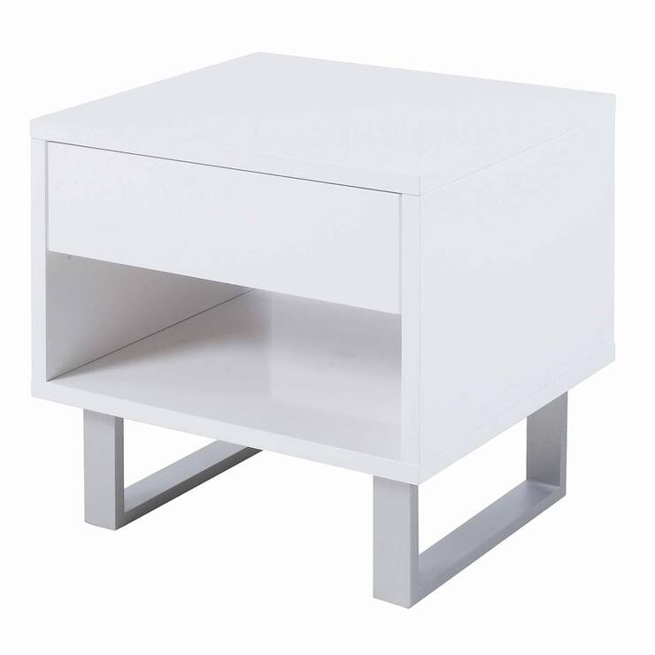 Coaster, Zelanda, mesa lateral color blanco — Imagen 2 de 4