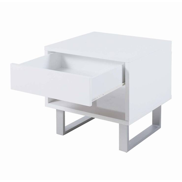 Coaster, Zelanda, mesa lateral color blanco — Imagen 4 de 4