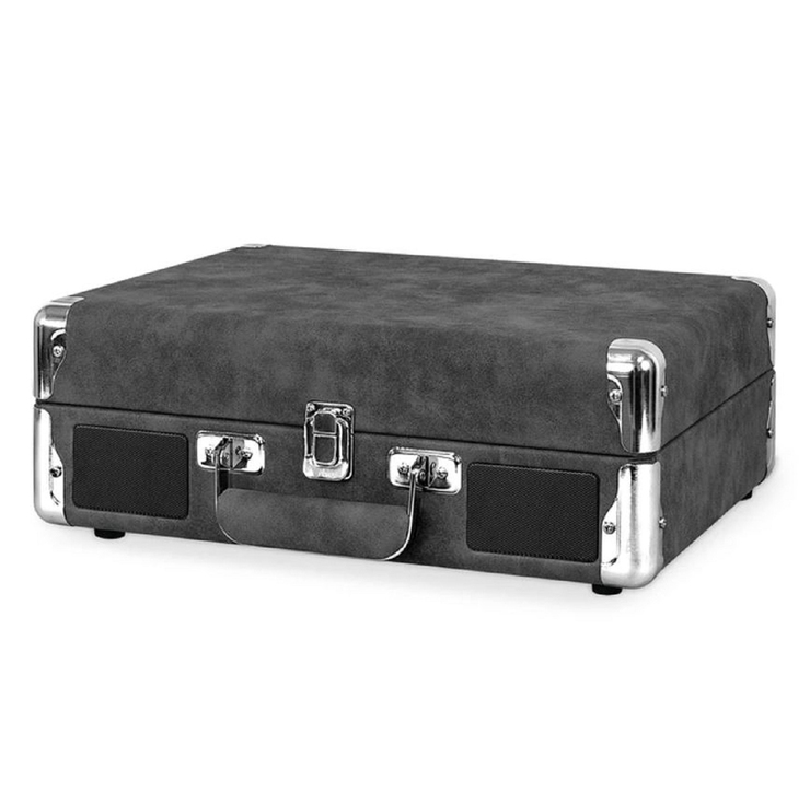 Victrola Tornamesa Vintage BlueTooth en Portafolio Gris — Imagen 4 de 4