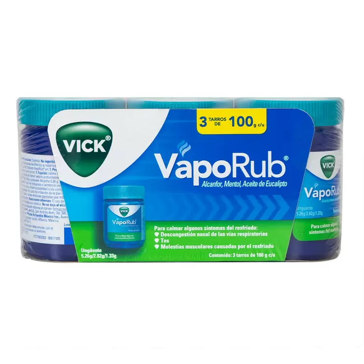 Vick VapoRub 3 pzas de 100 g — Imagen 1 de 3