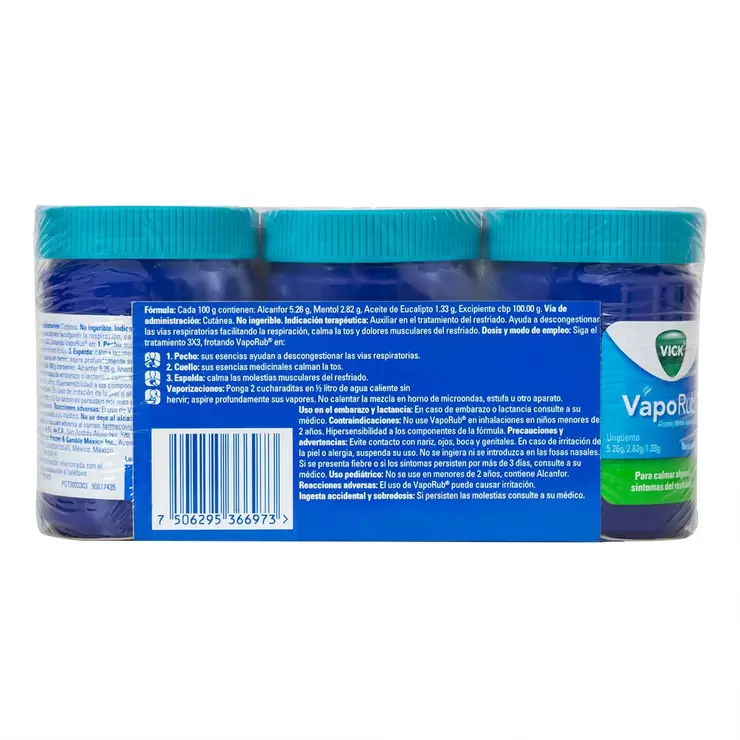 Vick VapoRub 3 pzas de 100 g — Imagen 2 de 3