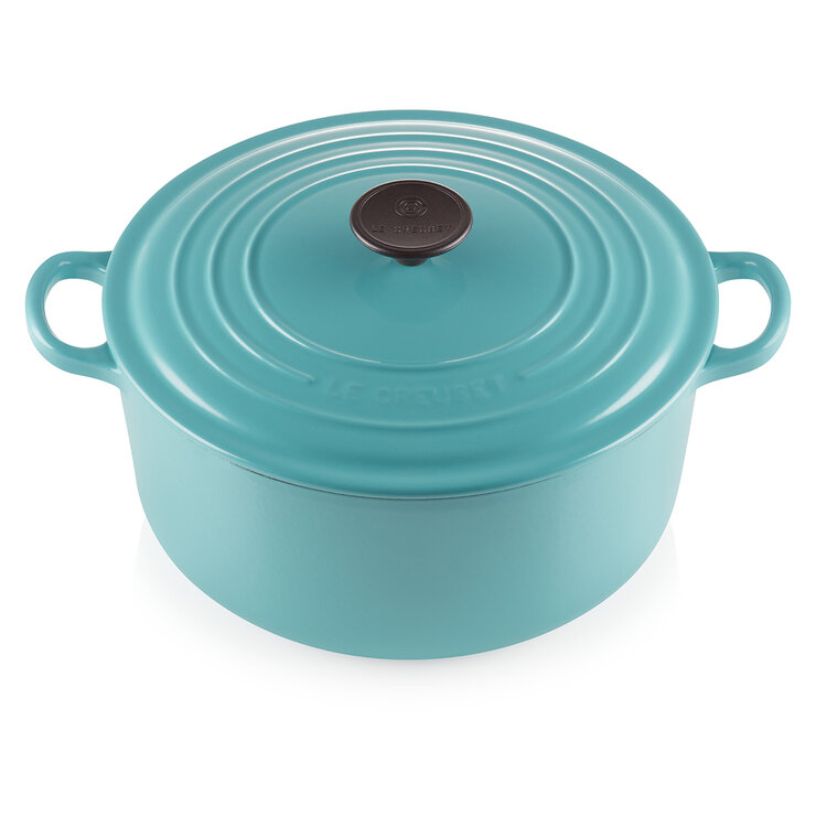 Le Creuset, Cacerola Redonda Clasica 26 cm Azul Turquesa — Imagen 1 de 3