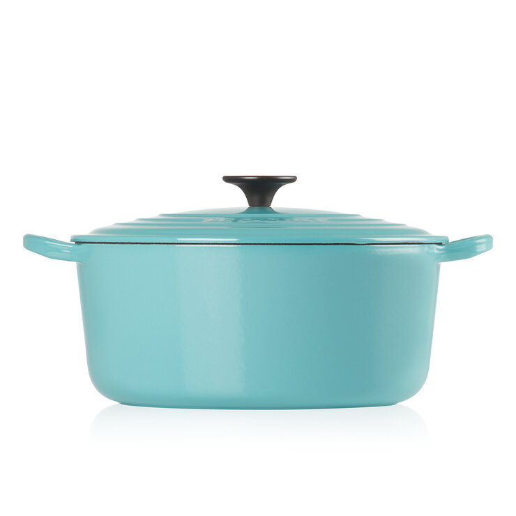 Le Creuset, Cacerola Redonda Clasica 26 cm Azul Turquesa — Imagen 2 de 3