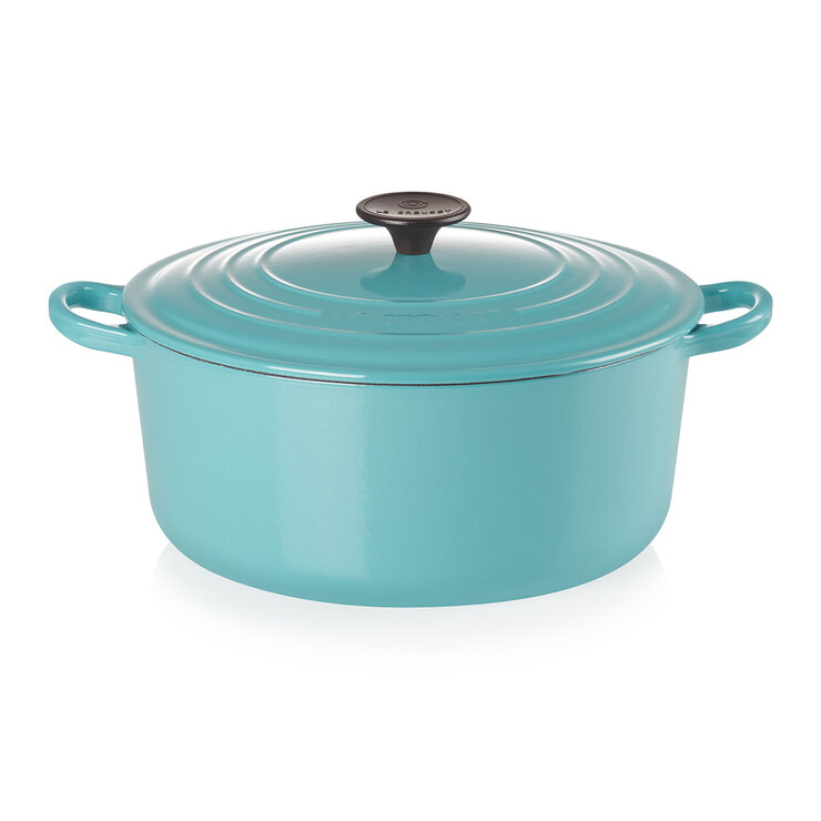 Le Creuset, Cacerola Redonda Clasica 26 cm Azul Turquesa — Imagen 3 de 3