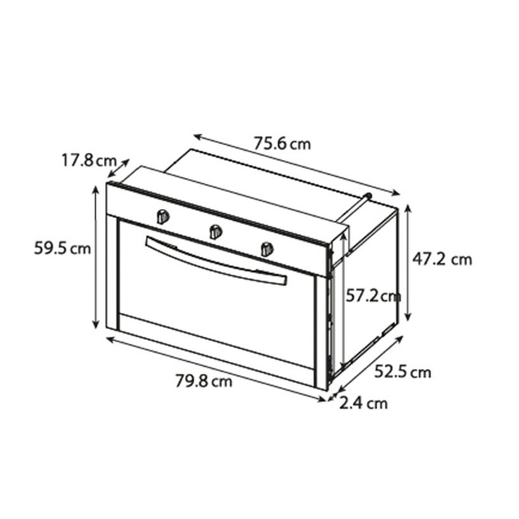Horno eléctrico y a gas Teka 80 cm — Imagen 2 de 3