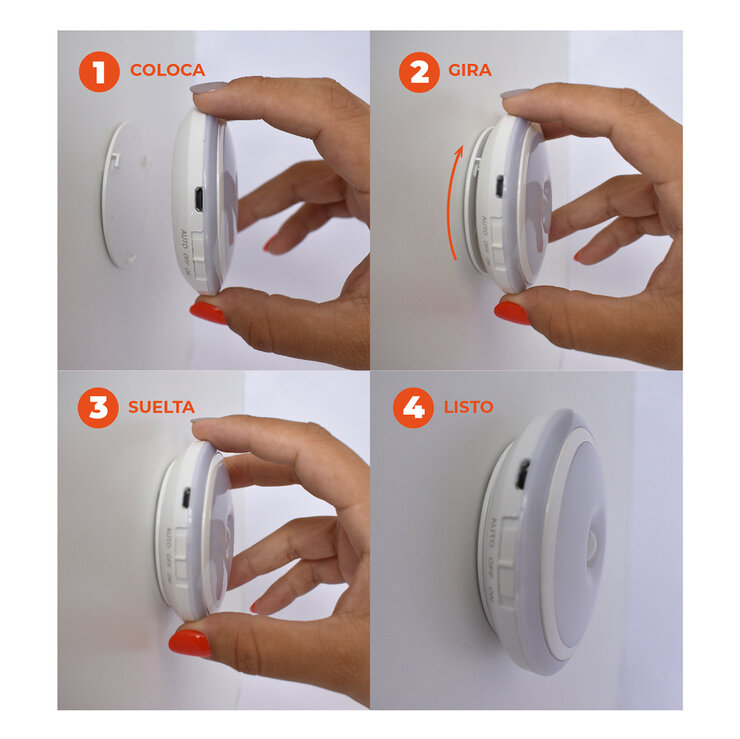 Tecnolite Aplicaciones, Paquete de 4 Sensores de Movimiento con Luz LED — Imagen 3 de 4