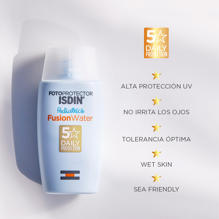 Isdin Fotoprotector Fusion Water Pediatrics FPS 50 50ml — Imagen 4 de 4