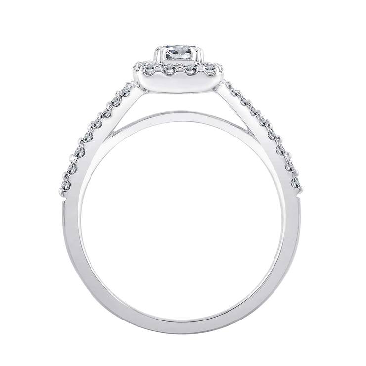 Anillo, 0.60ctw Diamantes, Oro Blanco 14kt — Imagen 2 de 4
