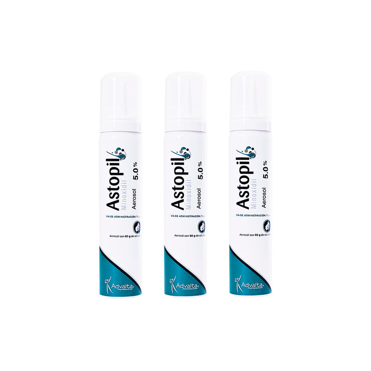 Astopil Minoxidil 5% Espuma 60ml Paquete de 3 Tubos — Imagen 1 de 4