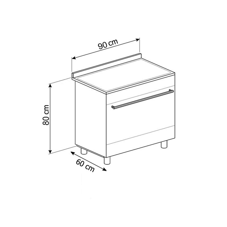 Estufa de piso 90cm con 6 quemadores Smeg — Imagen 2 de 3