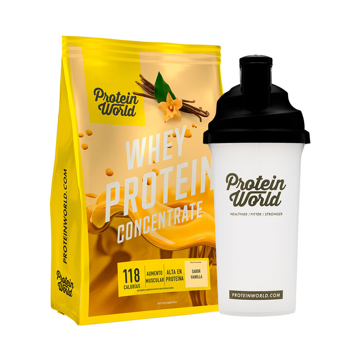 Proteína en Polvo Sabor Vainilla, Protein World Whey, 900 g