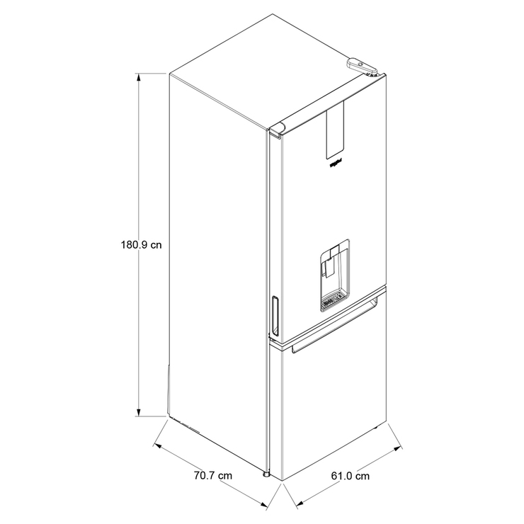 Refrigerador 13' Bottom Mount Whirlpool  — Imagen 4 de 4