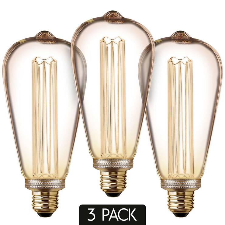 AKSI, 3 Focos Decorativos LED Vintage Tornado — Imagen 1 de 3