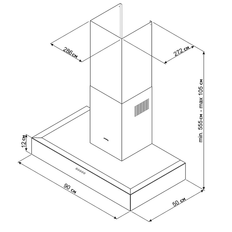 Campana de pared 90cm Smeg — Imagen 4 de 4
