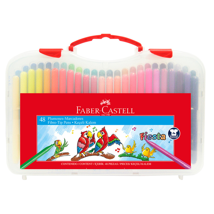 Faber-Castell Estuche con 48 Plumones Delgados — Imagen 1 de 2