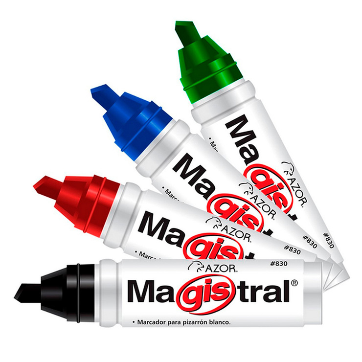 Magistral marcador aluminio para pizarrón — Imagen 1 de 2