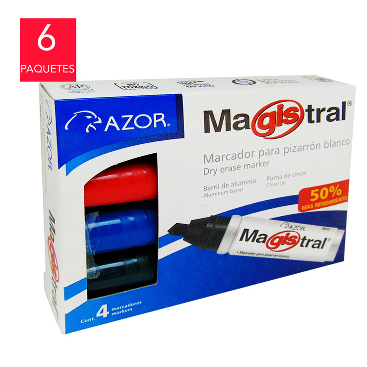 Magistral marcador aluminio para pizarrón — Imagen 2 de 2