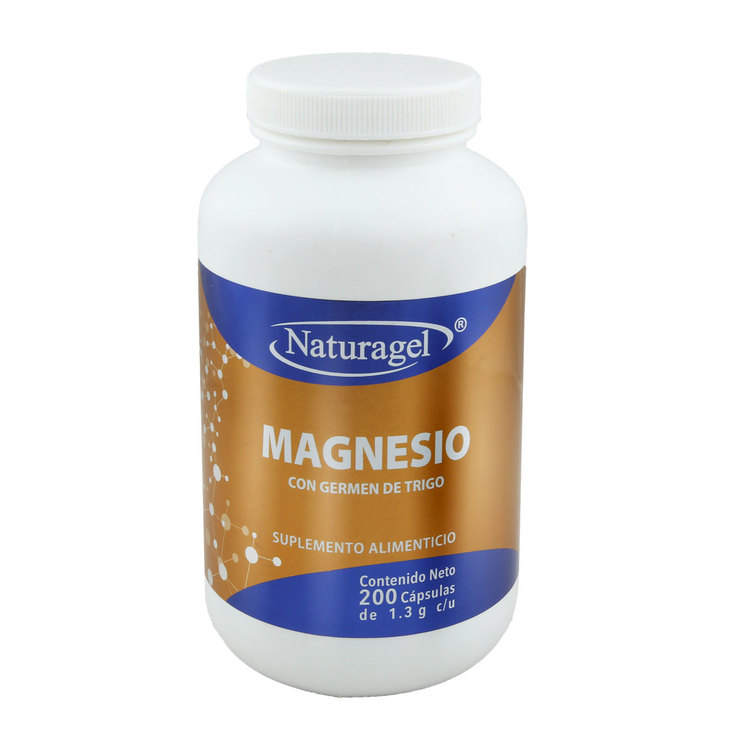 Naturagel Magnesio 250 mg con Germen de Trigo 200 Cápsulas. — Imagen 1 de 3
