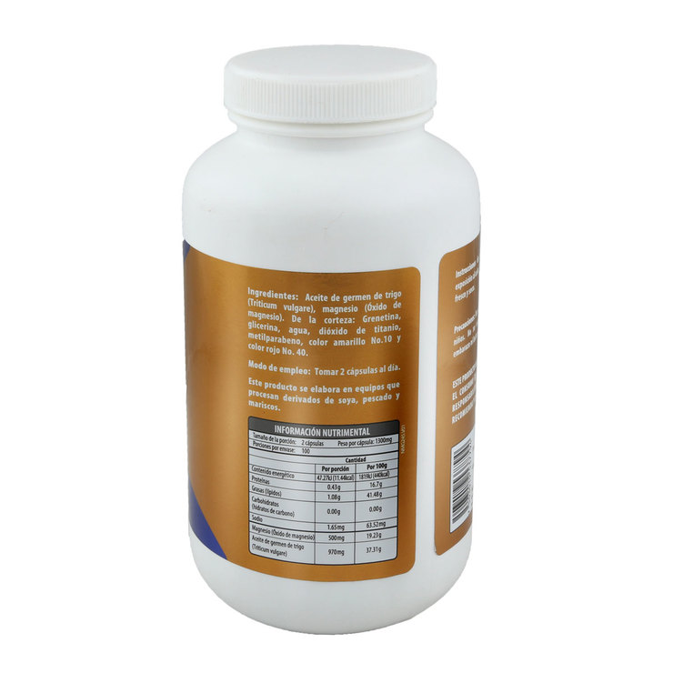 Naturagel Magnesio 250 mg con Germen de Trigo 200 Cápsulas. — Imagen 3 de 3