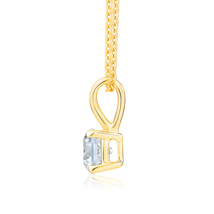 Dije de Diamante Solitario 0.50ctw, Oro Amarillo de 14k — Imagen 3 de 4