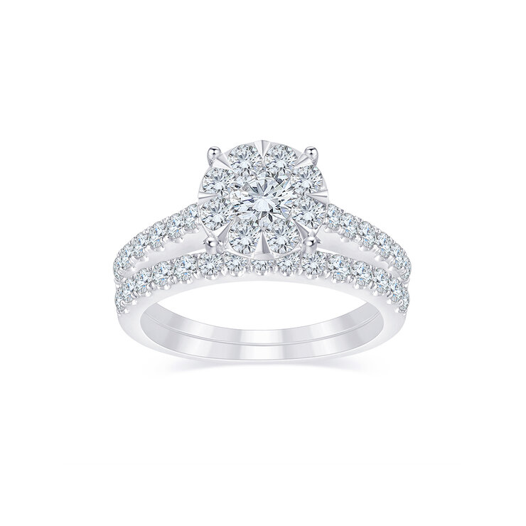 Anillos, 1.40ctw Diamantes, Oro Blanco de 14Kt — Imagen 1 de 4