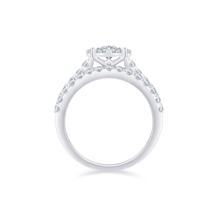Anillos, 1.40ctw Diamantes, Oro Blanco de 14Kt — Imagen 4 de 4