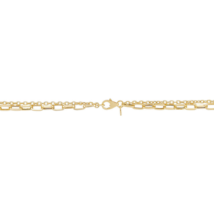 Doble Cadena, Paperclip y Rolo, 40.64cm, Oro Amarillo de 14K — Imagen 3 de 4