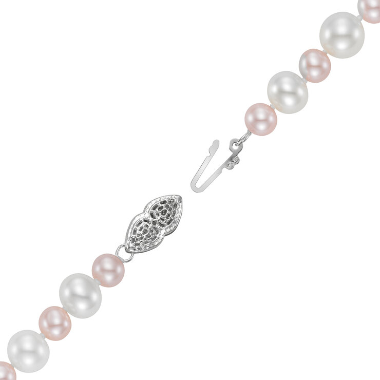 Pulsera de Perlas 5.5-7.5mm, Oro Blanco de 14k — Imagen 2 de 4