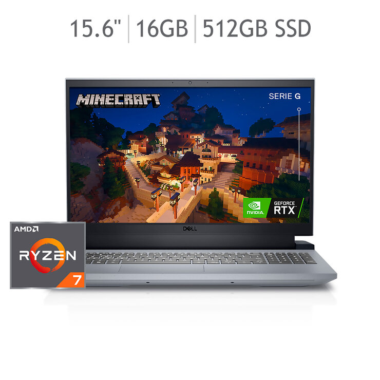Dell Laptop Gaming NB G15 5525 15" AMD Ryzen™ 7, 16 GB RAM, 512 GB SSD, FHD, Windows 11 — Imagen 1 de 4