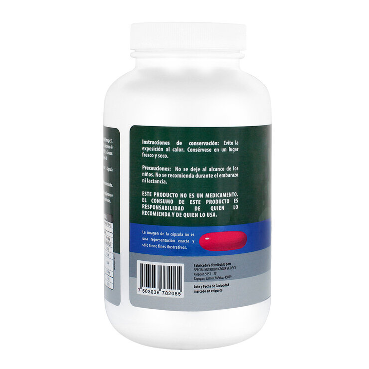 Ácido Glutámico, Vitamina B, Zinc y Omega 3 200 Cápsulas — Imagen 2 de 4