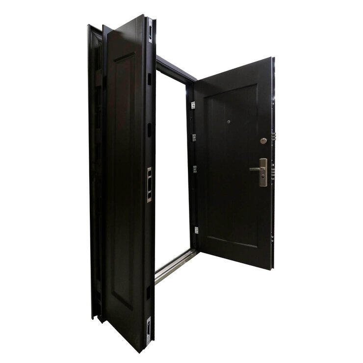 International Door Supply, Puerta de Seguridad Sofia con Fijo Izquierda Chocolate — Imagen 2 de 4