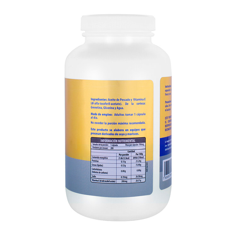 Naturagel Vitamina E con Omega 3 200 Cápsulas — Imagen 2 de 4