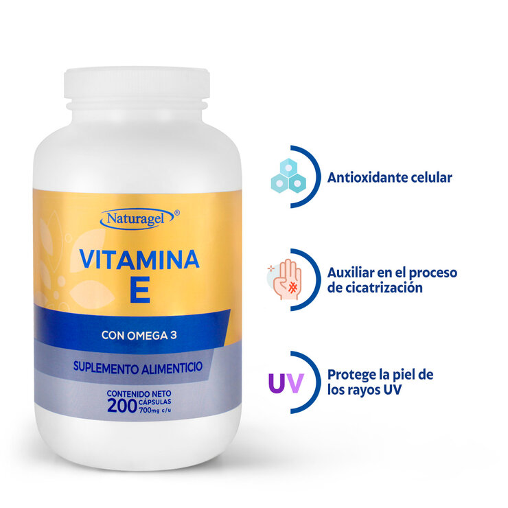 Naturagel Vitamina E con Omega 3 200 Cápsulas — Imagen 4 de 4