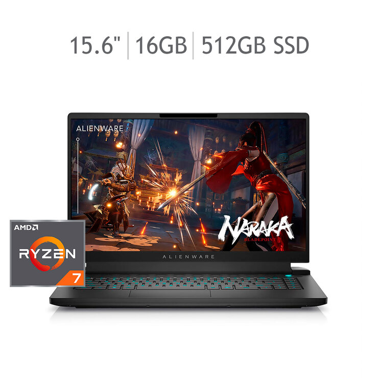 Dell Laptop Alienware M15 NB 15.6"  AMD Ryzen™7 NVIDIA® GeForce RTX™ 3050 — Imagen 1 de 4