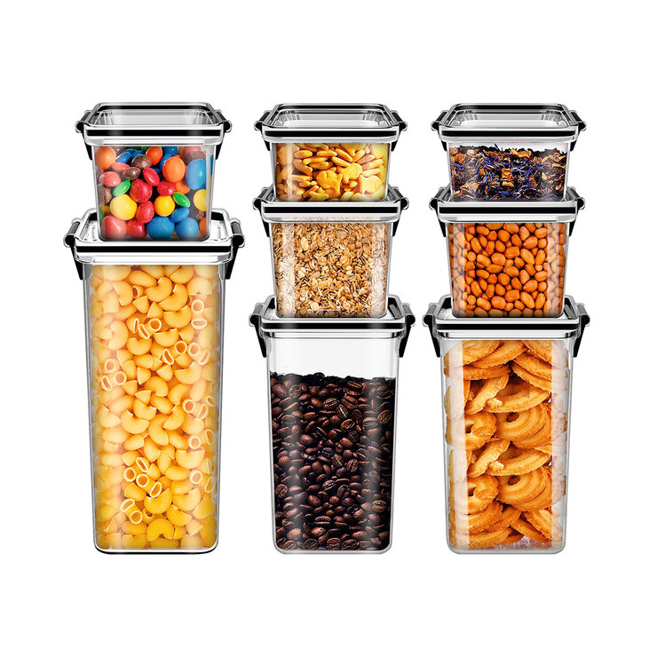 AG Simplesmart, Paquete de 8 Contenedores para Alimentos, Tapas con Broche de Seguridad — Imagen 1 de 4