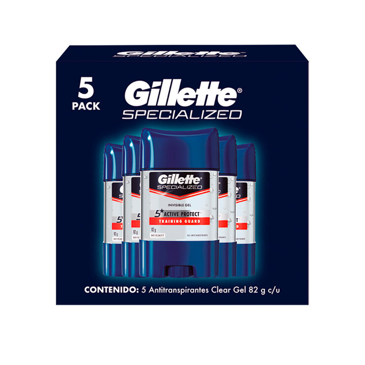 Gillette Antitranspirante Gel Invisible Specialized 5 pzas de 82 gr — Imagen 1 de 4