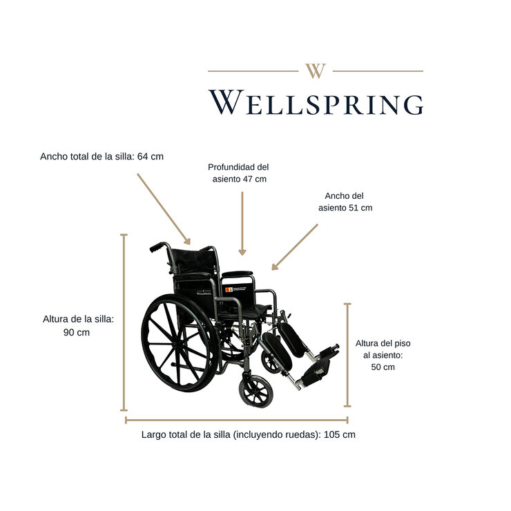 Wellspring Silla de Ruedas plegable ELR — Imagen 3 de 4